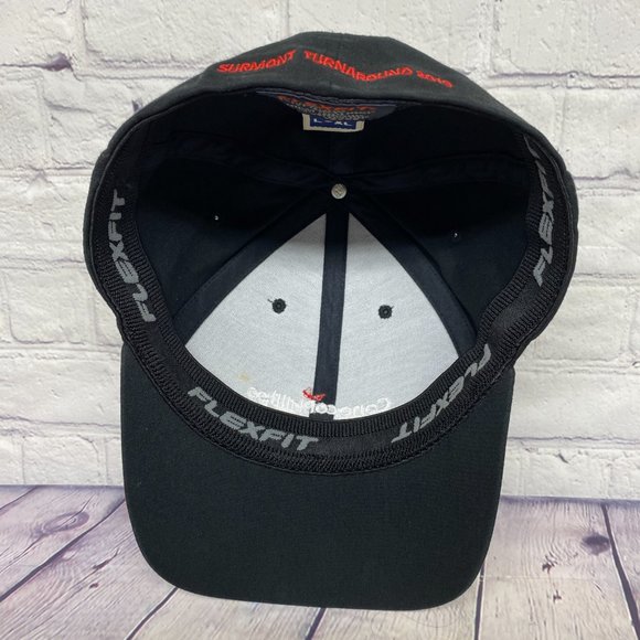 Conoco Phillips Hat Cap Stretch Fit L/XL Black Red Embroidered Logo Oil & Gas - Picture 7 of 10